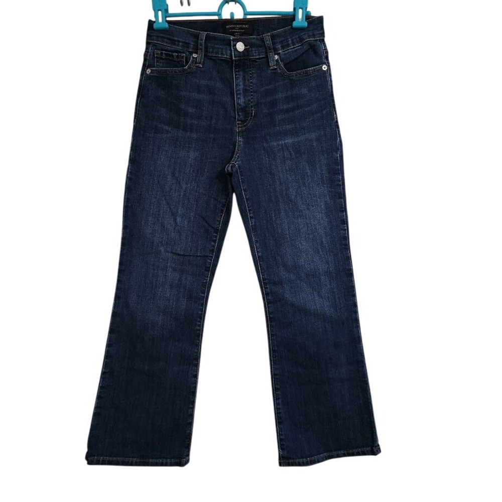 Banana Republic Cropped Bootcut Jeans Dark Wash Women Size 26/2  B44